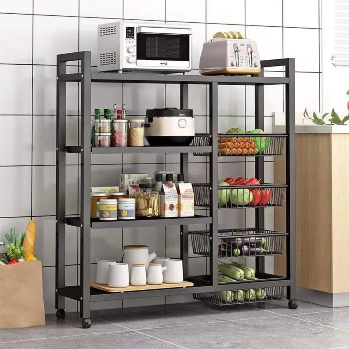 GENERICO - Estante Organizador con Verdulero para la Cocina