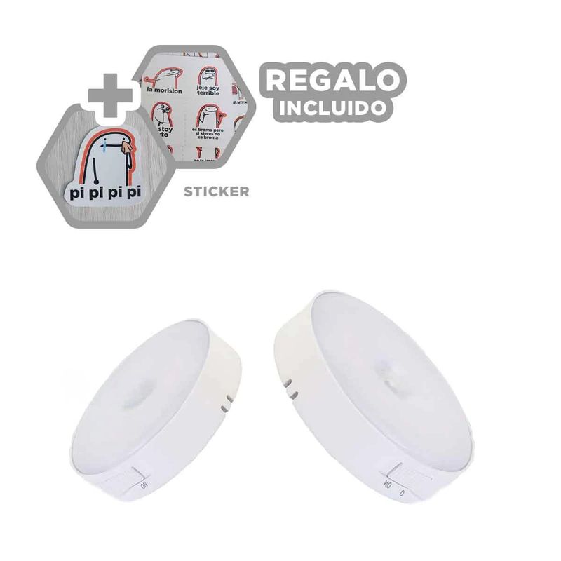 GENERICO - Focos Llamativos con Sensor en Blanco Y+Regalo Stickers