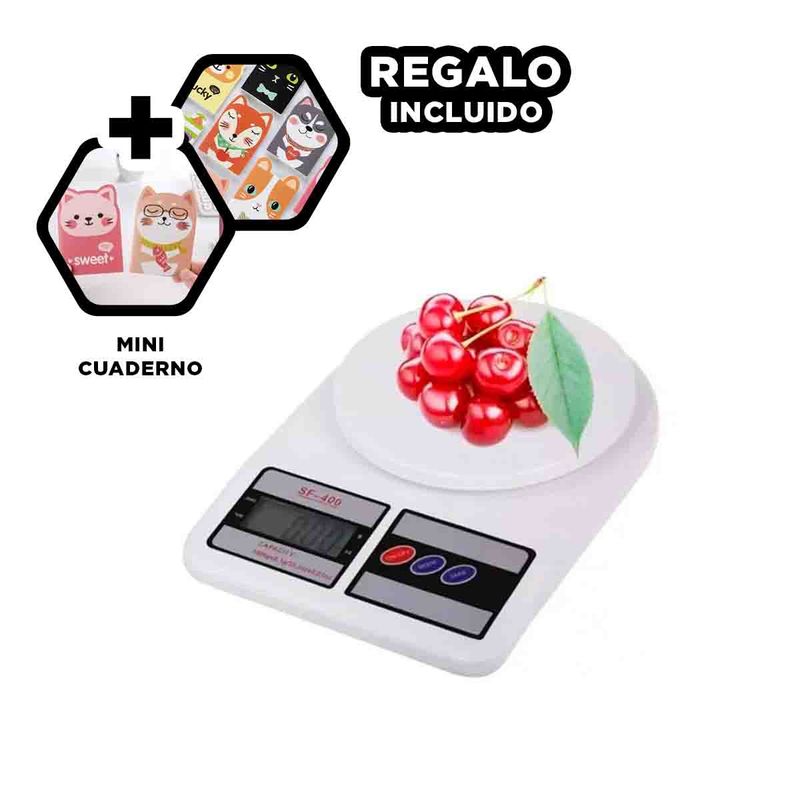 GENERICO - Balanza de Precision en Tono Blanco Y+Regalo Agendita