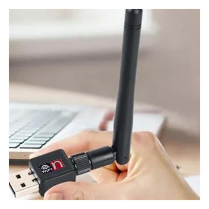 GENERICO - Pack4 Puerto Interfaz USB WiFi Negro Y+Banderitas Adhesivas