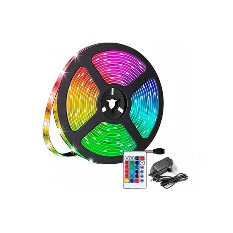 GENERICO - Cinta Led Colorida con Control Remoto Duradero de 5mt