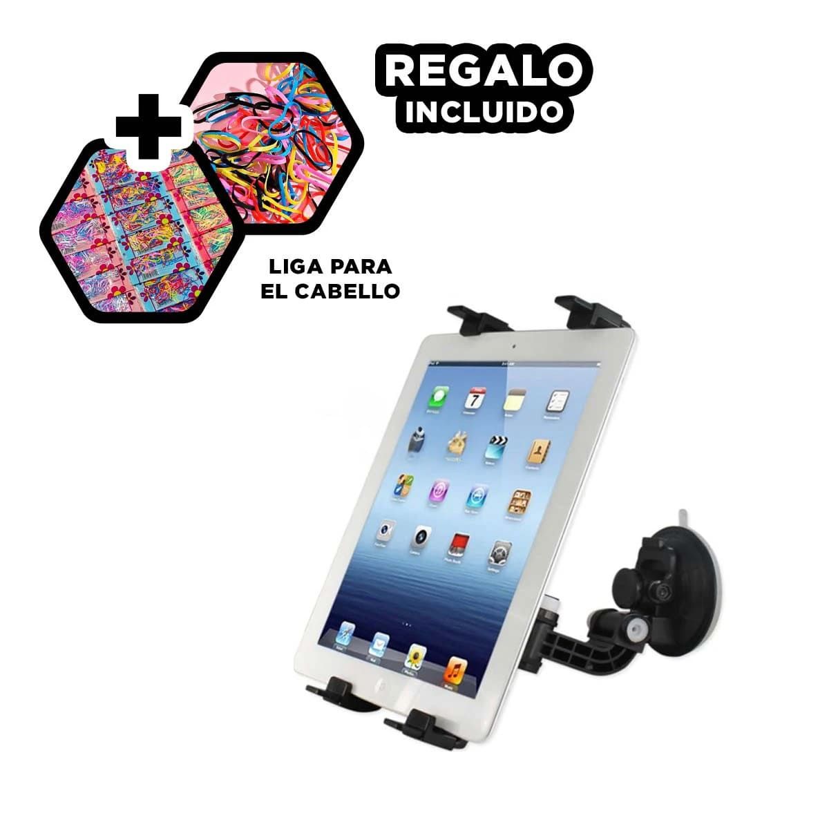 GENERICO - Pack6 Soporte para Celular en Color Negro Y+Ligas de Regalo