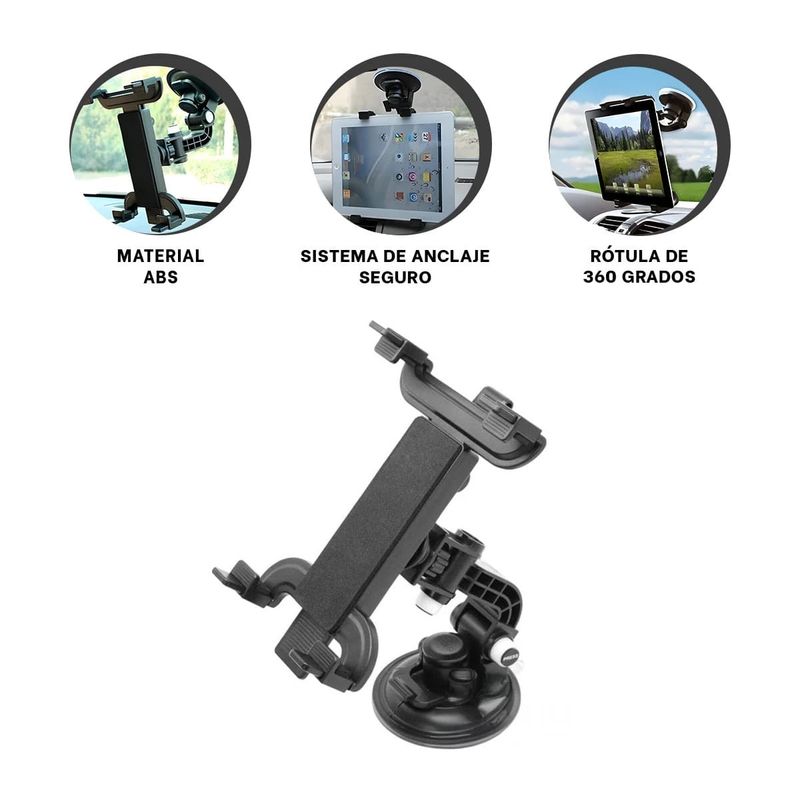 GENERICO - Pack4 Soporte de Facil Montaje en Negro Y+Ligas de Regalo