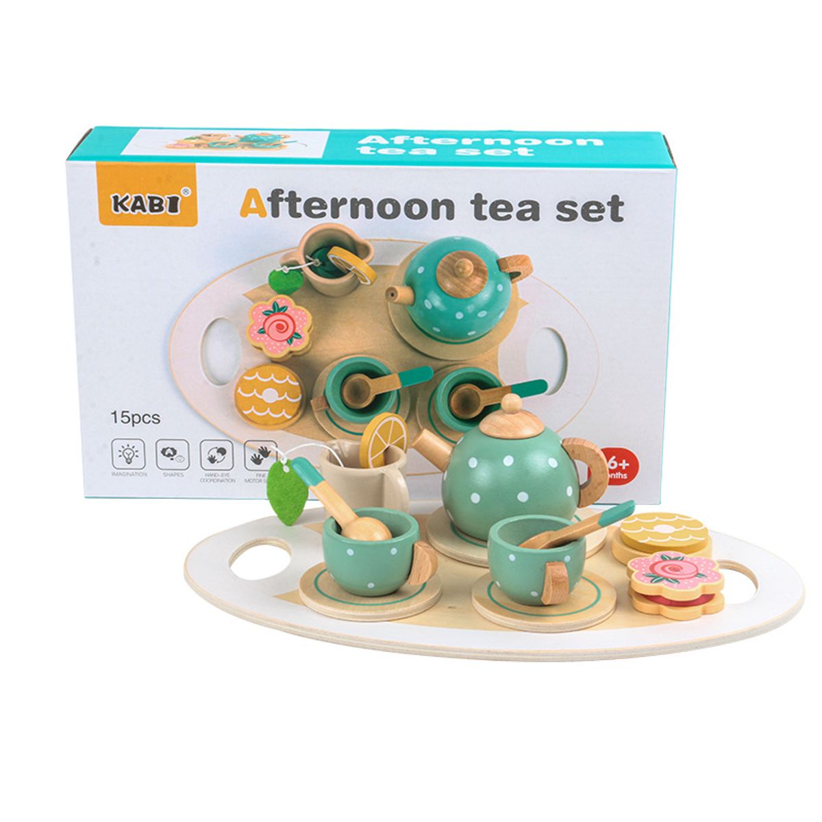 VATYERTY - Juego de té interactivo de madera
