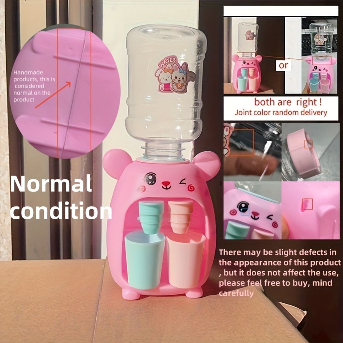 VATYERTY - Dispensador de agua para pequeños Rosa