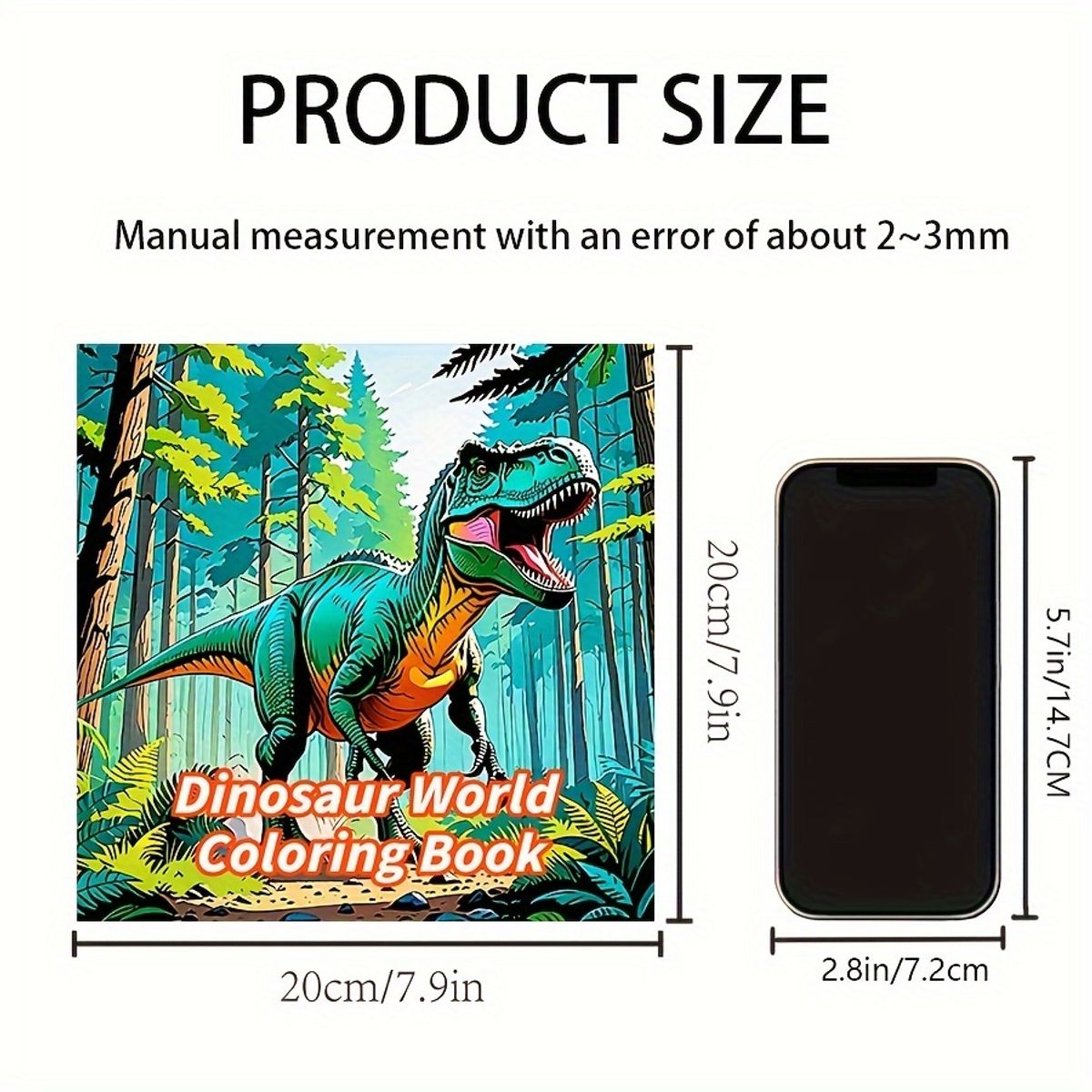 VATYERTY - Libro para colorear de dinosaurios estéticos de 26 páginas