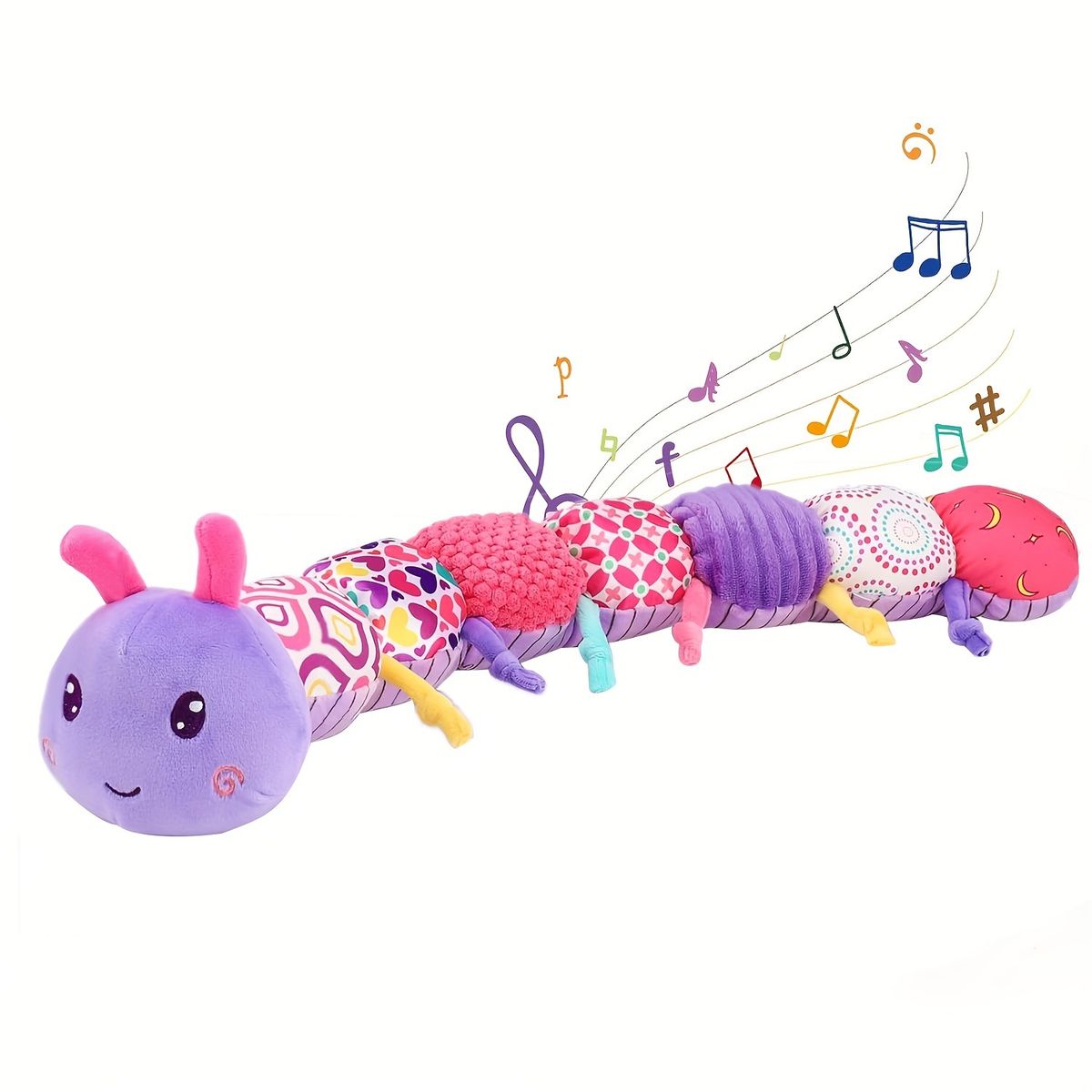 VATYERTY - 1 juguete musical de peluche de oruga para bebé