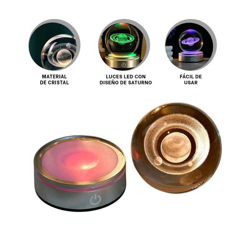 GENERICO - Pack2 Lampara de Bola Magica Transpatente Y+Regalo Agendita