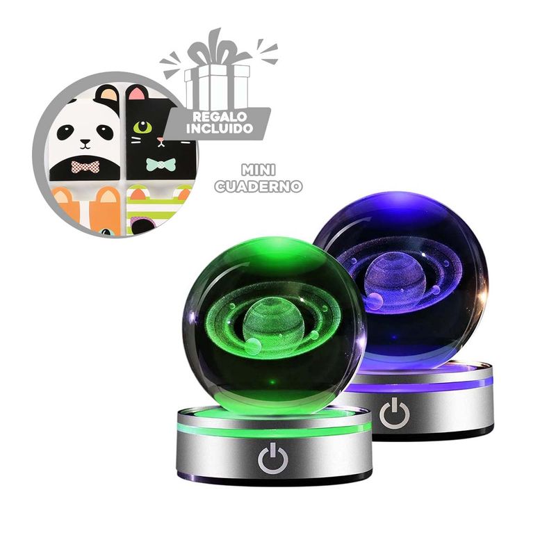 GENERICO - Lampara de Bola Magica en Transpatente Y+Regalo Agendita