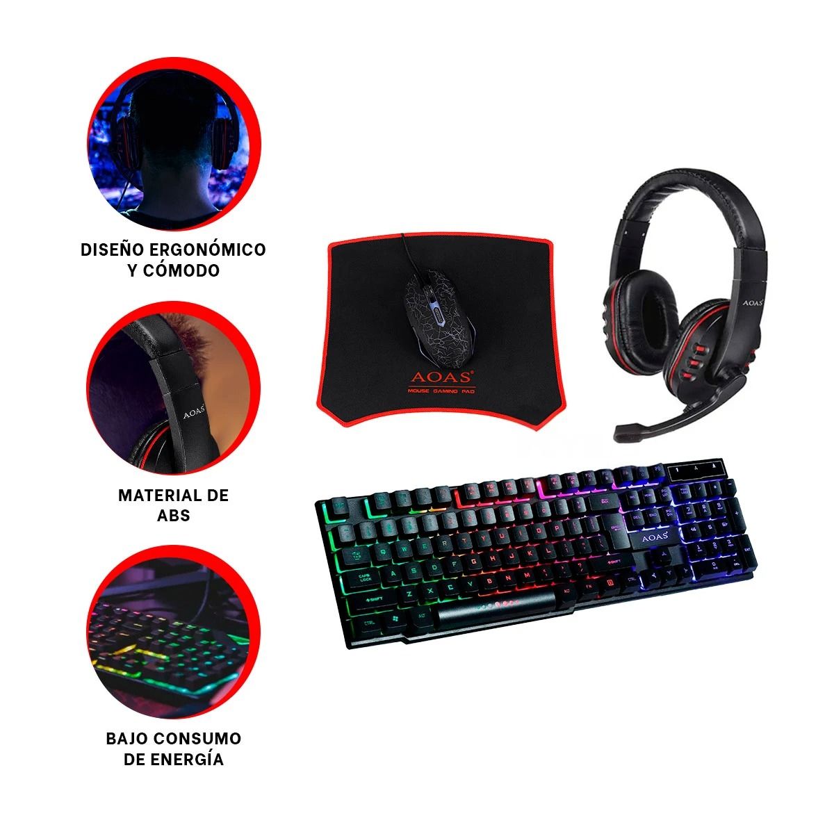 GENERICO - Pack2 Kit de Perifericos en Multicolo Y+Banderitas Adhesivas