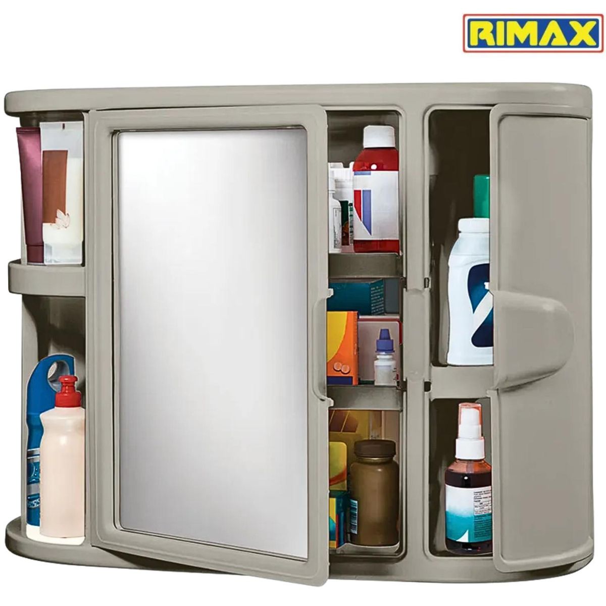 RIMAX - Gabinete Para Baño- Taupe Con Espejo - Rimax