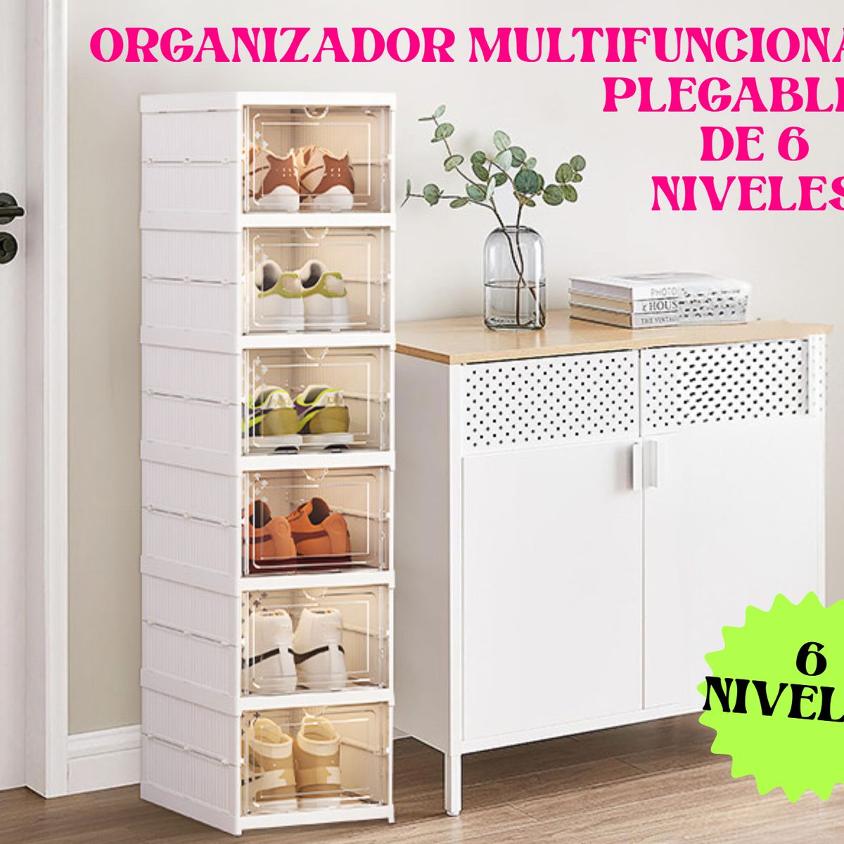 GENERICO - ORGANIZADOR ARMARIO DE ALMACENAMIENTO PLEGABLE DE 6 NIVELES