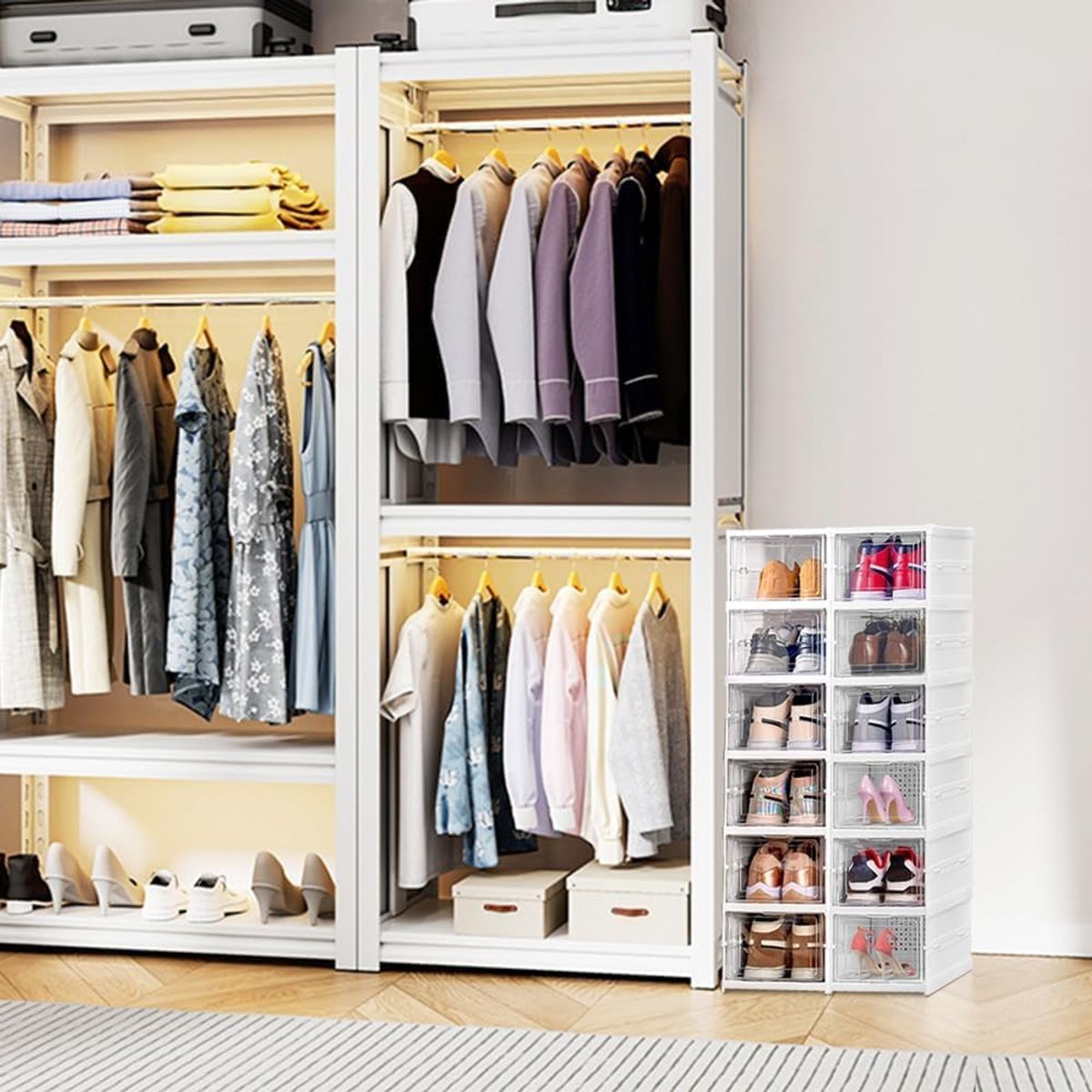 GENERICO - ORGANIZADOR ARMARIO DE ALMACENAMIENTO PLEGABLE DE 6 NIVELES