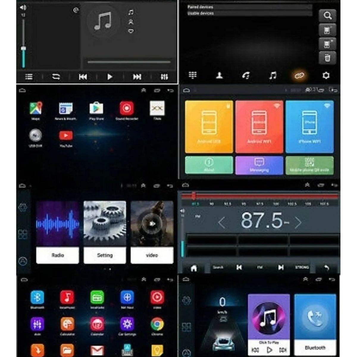 U BUY - Radio Auto 2 Din Mirror Link+camara Retroceso+comando