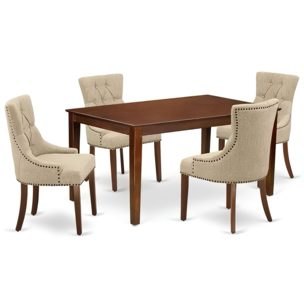 STIL NOVO - JUEGO DE COMEDOR 4 SILLAS LEONARDO BEIGE CLARO
