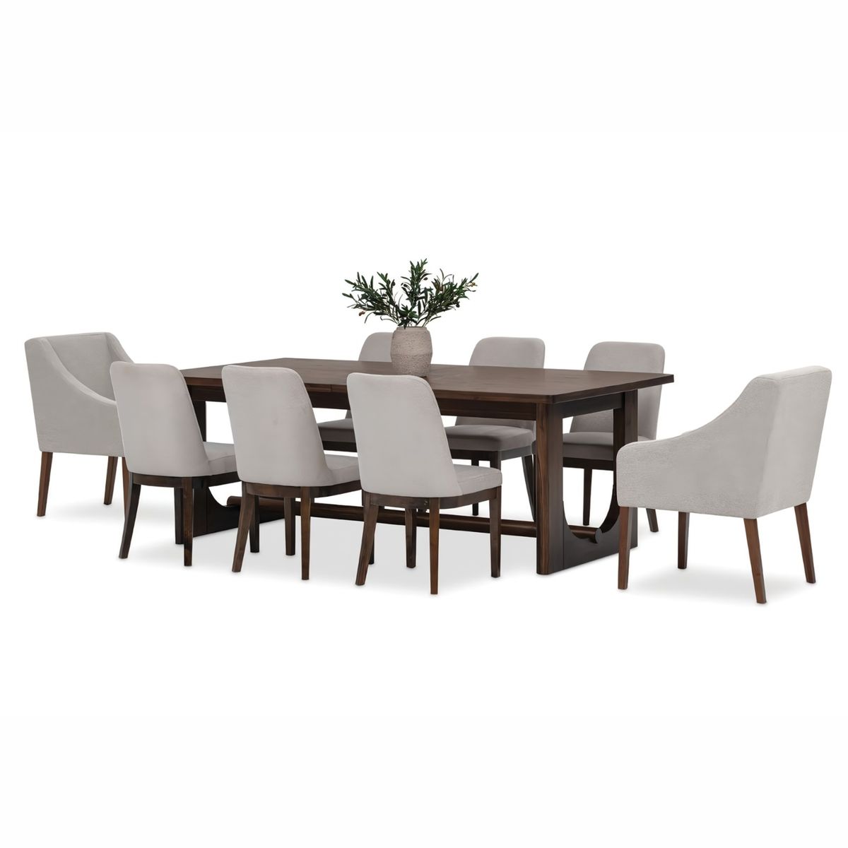 STIL NOVO - JUEGO DE COMEDOR 8 SILLAS BENJAMIN GRIS CLARO