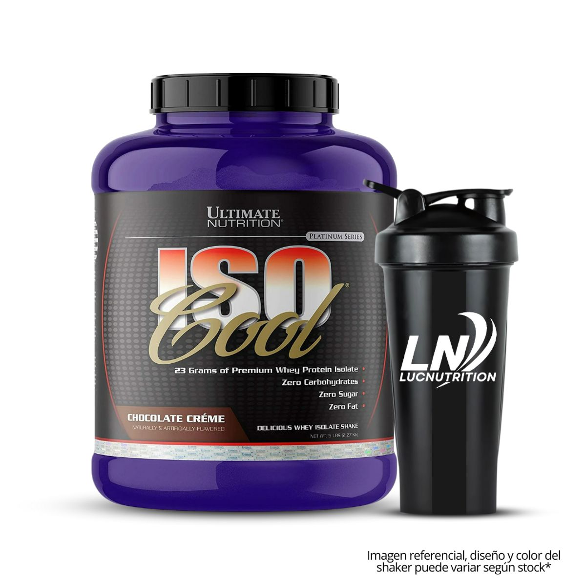 ULTIMATE NUTRITION - Iso Cool 5 LB Chocolate Crema + Shaker