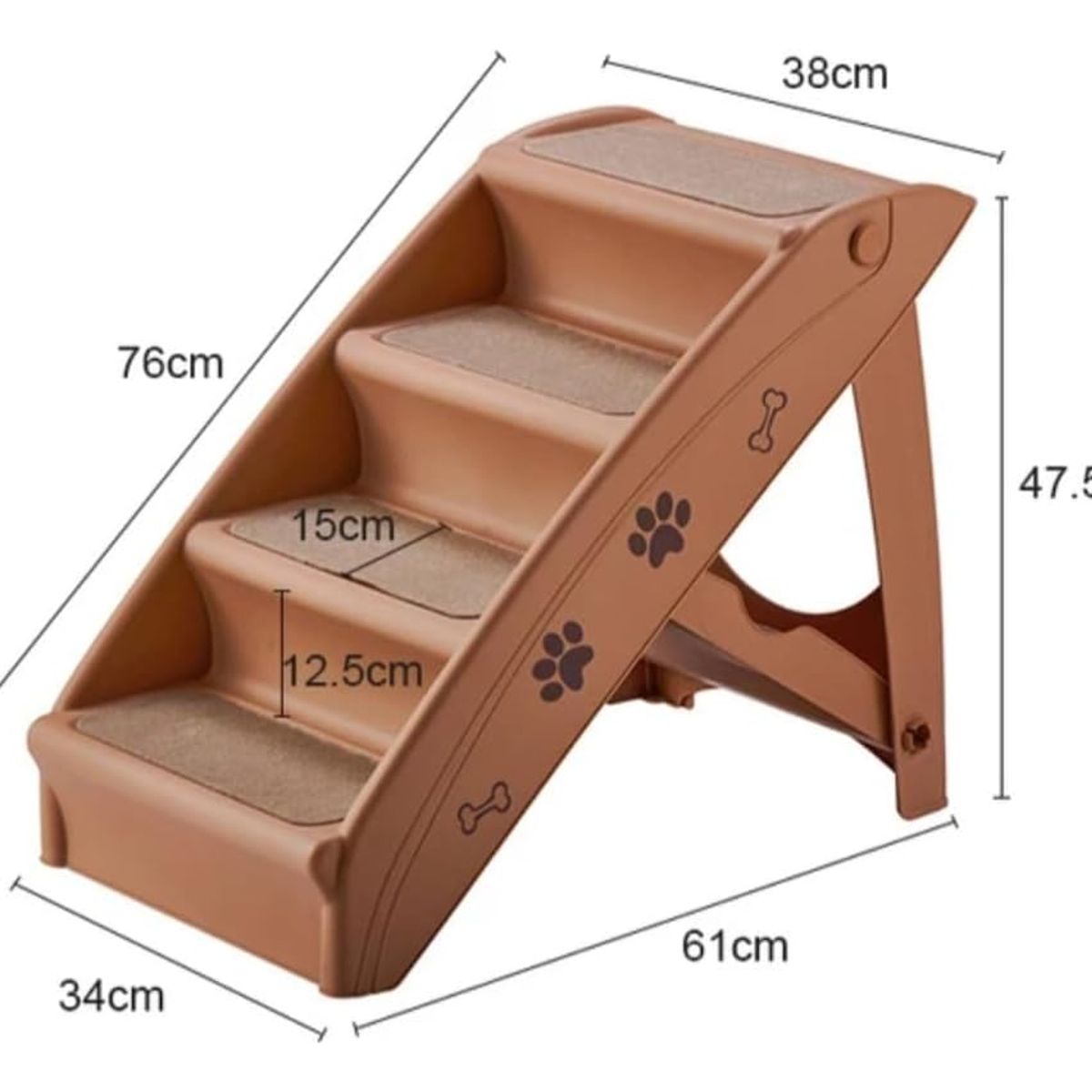 PELUDINES - Escaleras Plegables Perros De 4 Niveles Para Perros Y Gatos