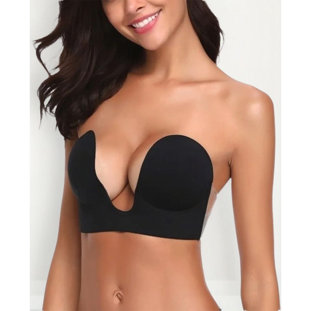 ZIMRAHYG - Brasier Bra Push Up Escote Profundo Straple Sin Espalda