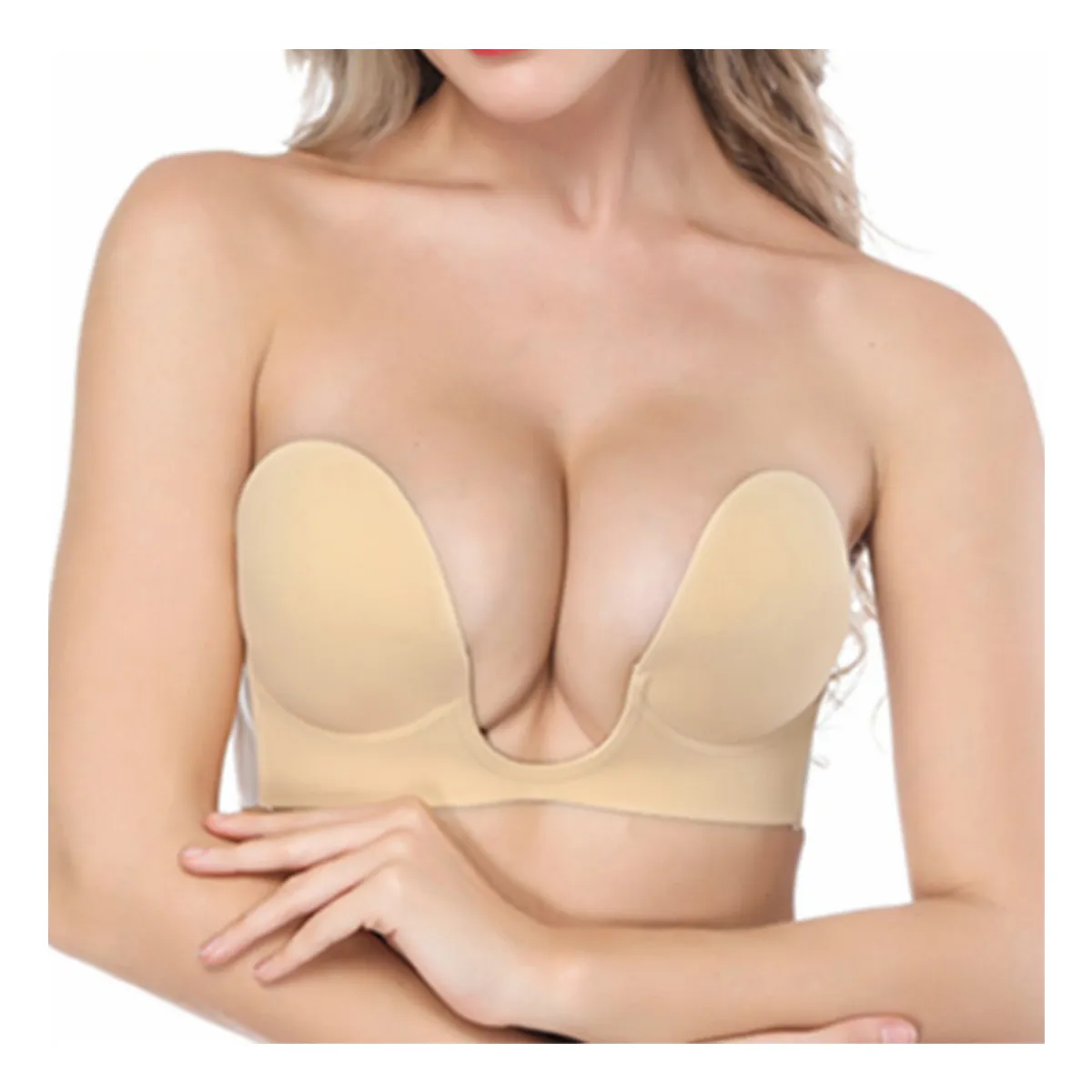 ZIMRAHYG - Brasier Bra Push Up Escote Profundo Straple Sin Espalda