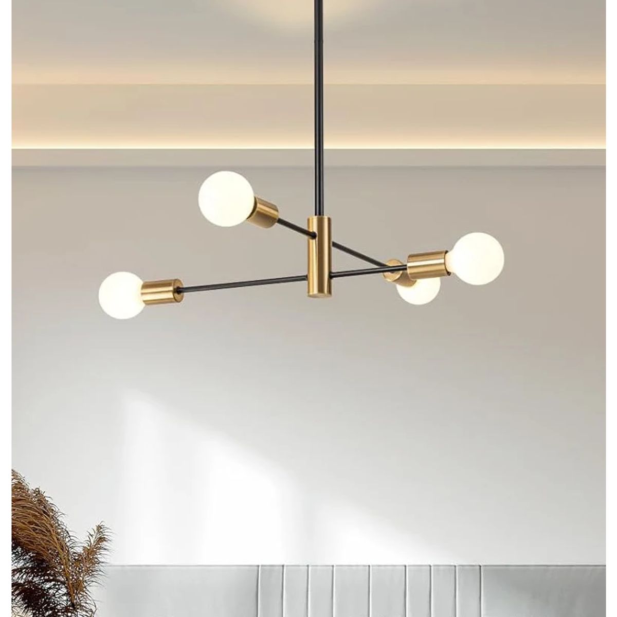 GENERICO - Lámpara de techo moderna de decoración de 4 luces incluye focos