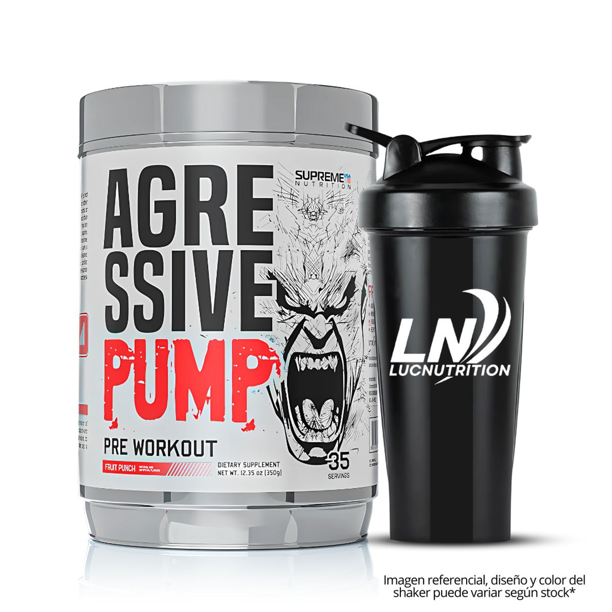 SUPREME NUTRITION - Agressive Pump 35 Servicios - Watermelon + Shaker