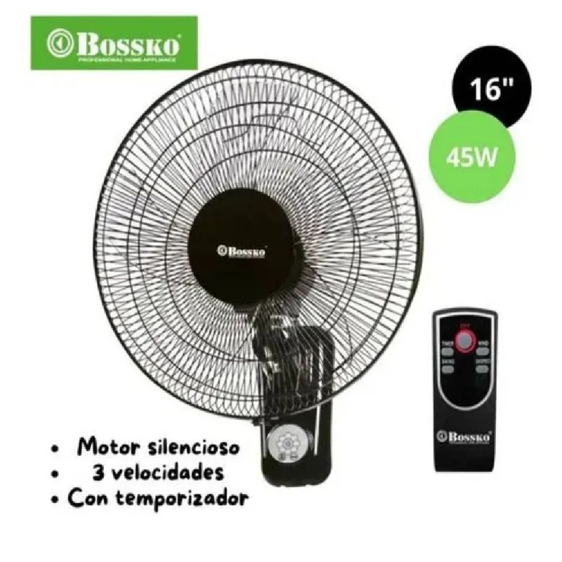 BOSSKO - Ventilador de Pared Bossko 16 Pulgadas BK-8452PD