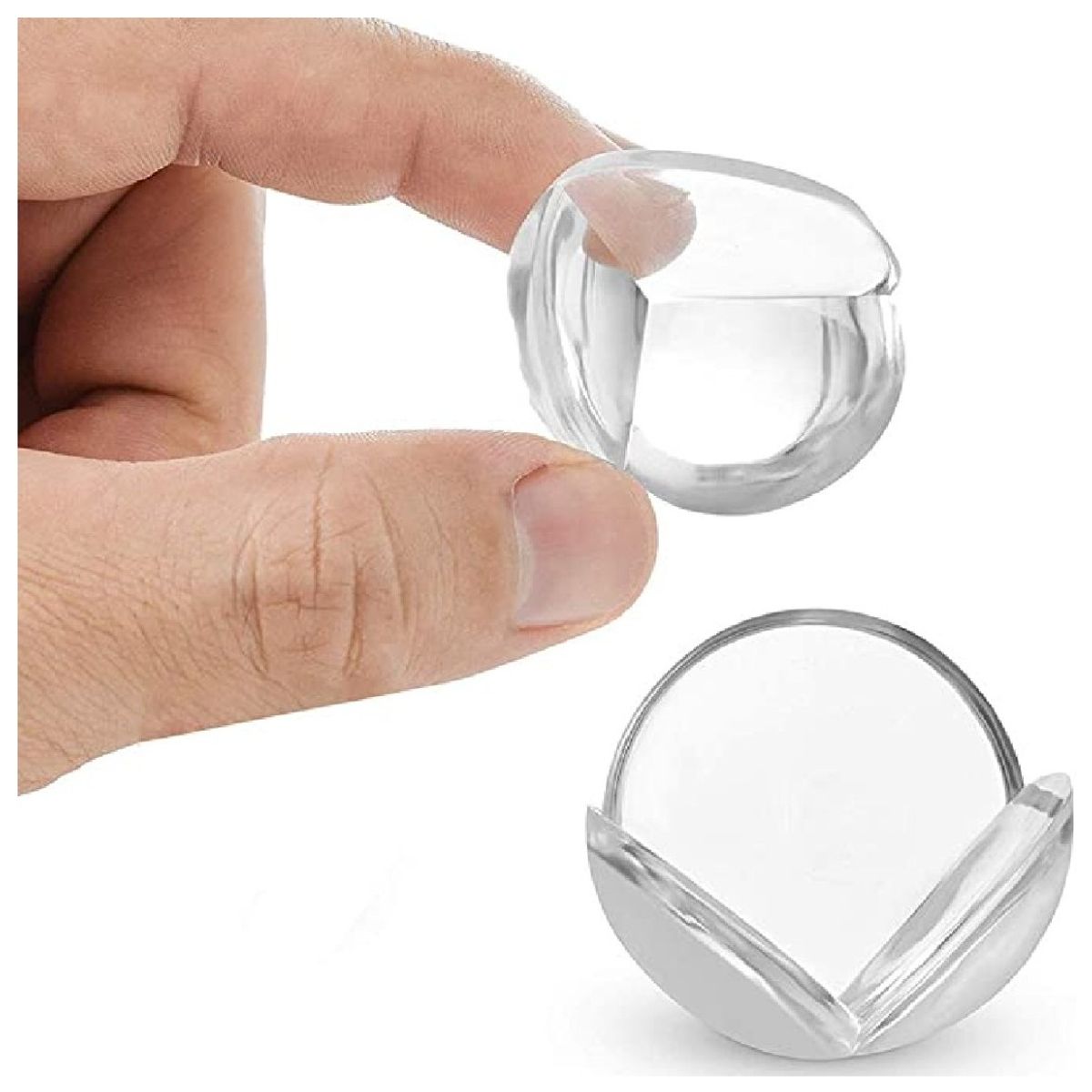 GENERICO - PROTECTOR DE ESQUINA TRANSPARENTE PARA BEBES FUERTE PARA MUEBLES X4