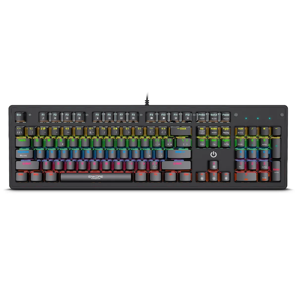ENKORE - Teclado Mecánico Rainbow Antighostic Enkore Kingdom ENK 1001