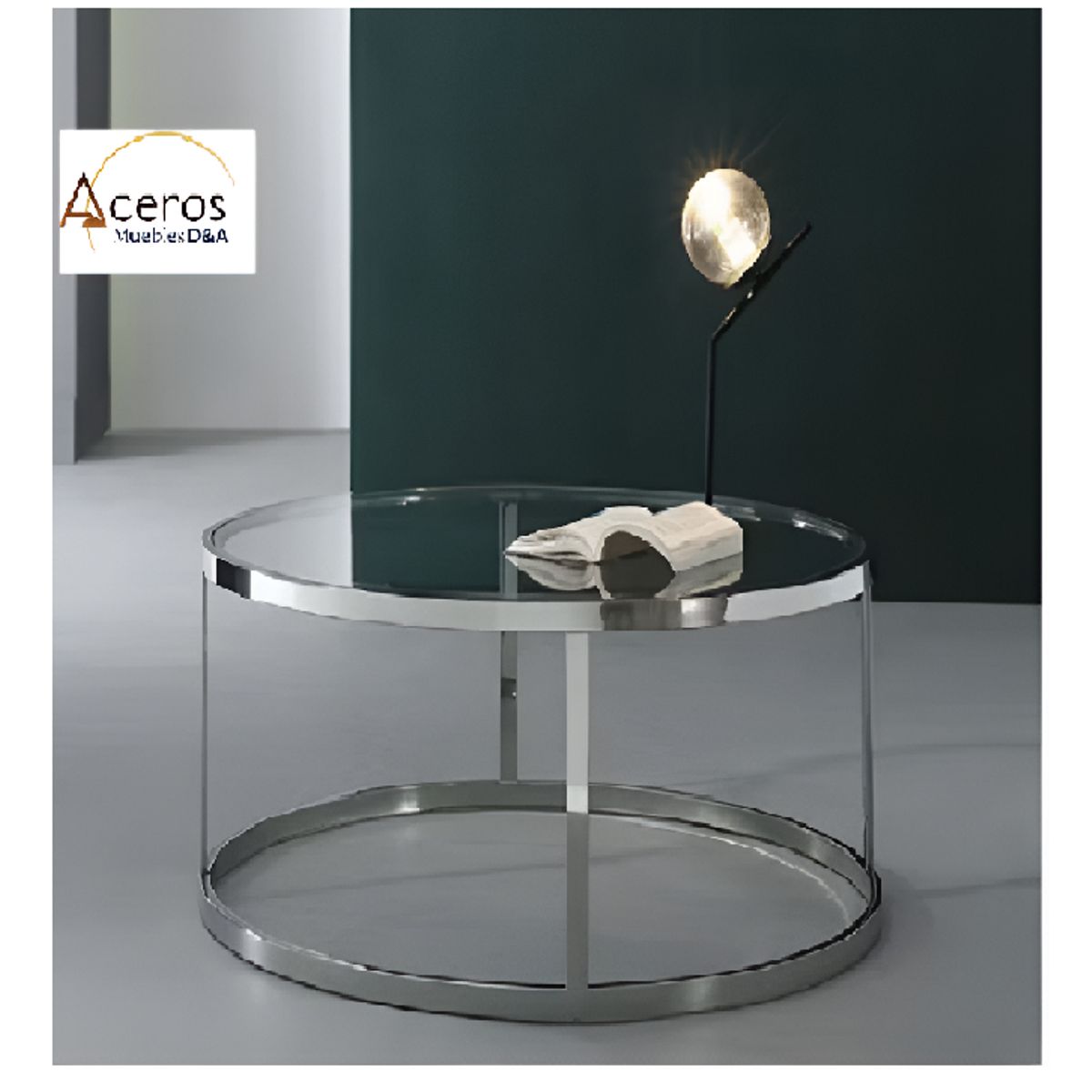GENERICO - Mesa de Centro REDOND Acero Inoxidable