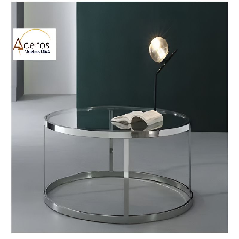 GENERICO - Mesa de Centro REDOND Acero Inoxidable