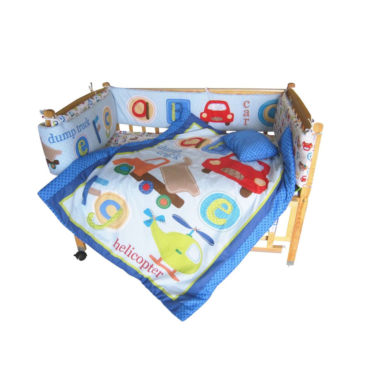 BABY KITS - Set de Cuna 5 Piezas Celeste