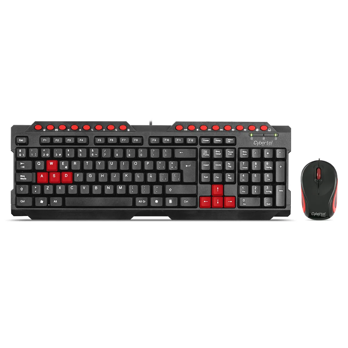 CYBERTEL - Kit Alámbrico Oficina Teclado+Mouse Cybertel Prince CYB T2000