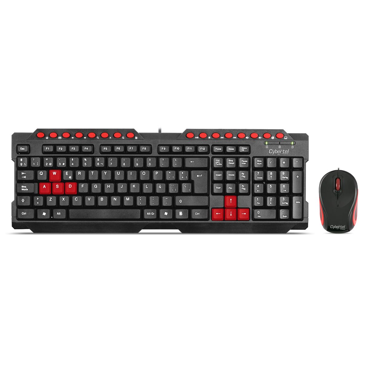 CYBERTEL - Kit Alámbrico Oficina Teclado+Mouse Cybertel Prince CYB T2000