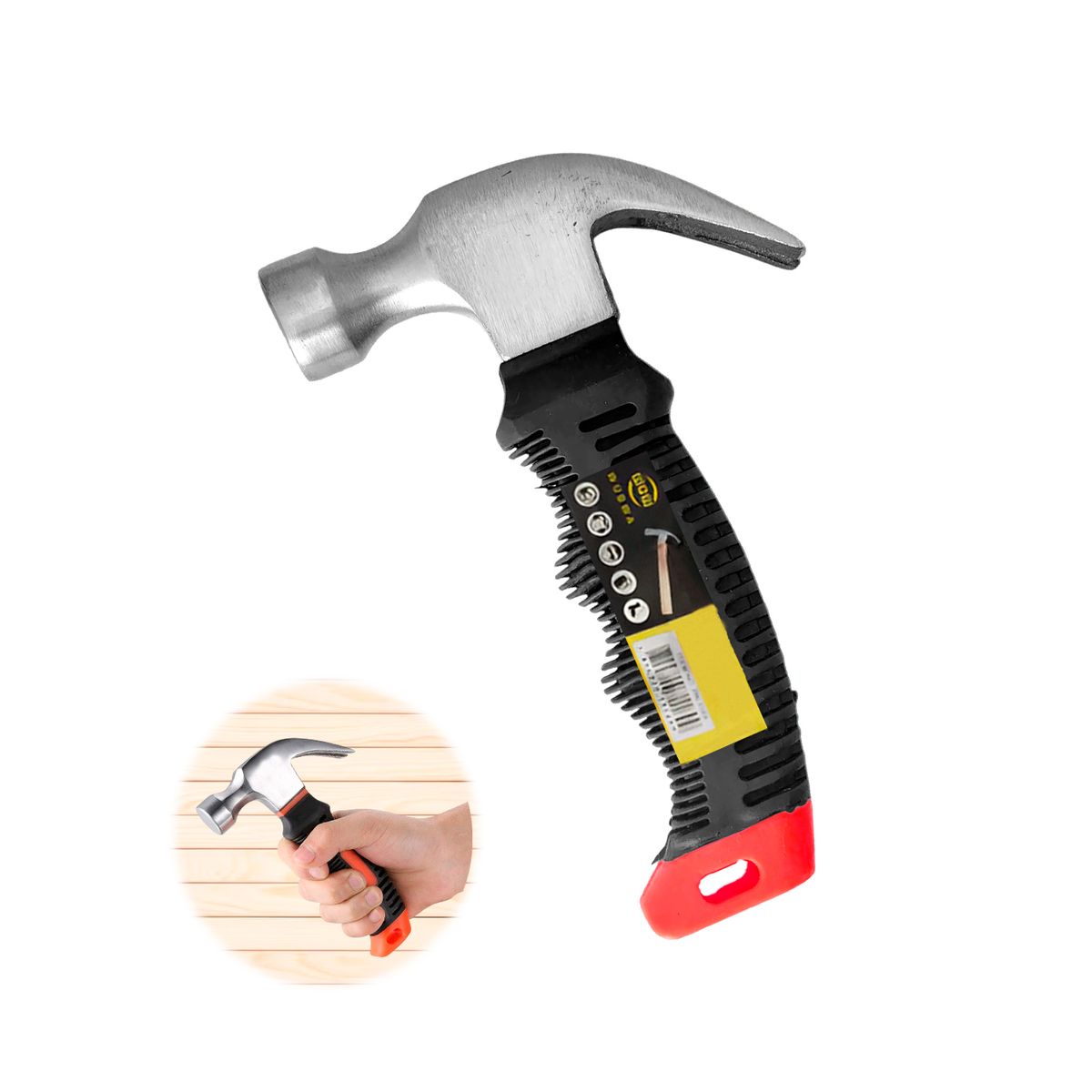 GENERICO - Mini Martillo De Acero Con Mango Ergonómico De 16cm - Mini-m