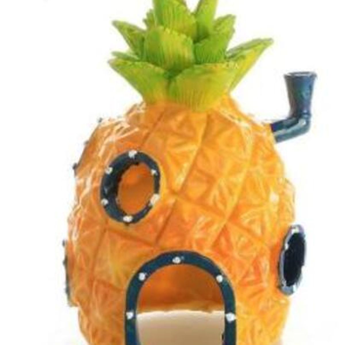 GENERICO - ADORNO PARA ACUARIO PECERA PECES - PIÑA 9 x 8,5 x12cm