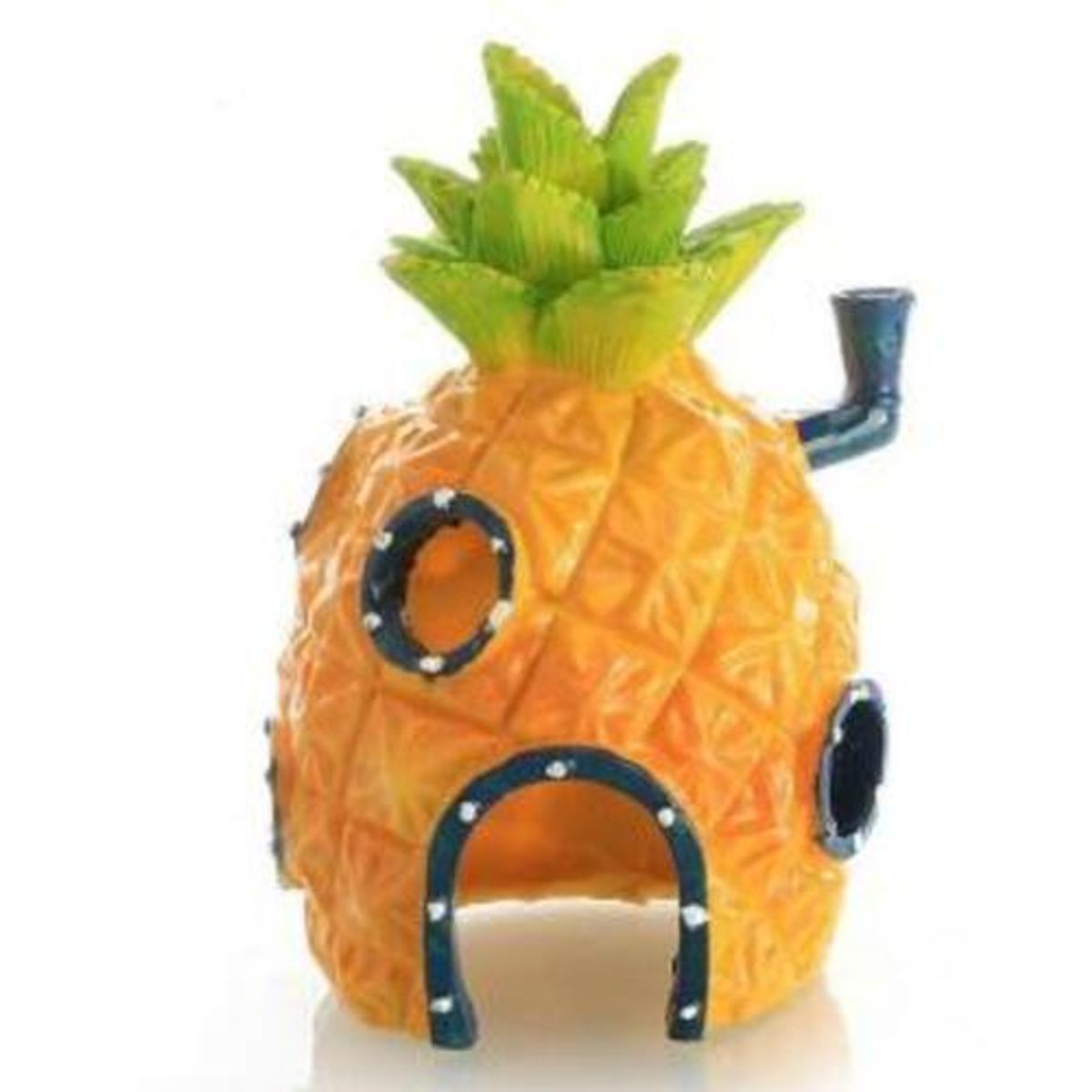 GENERICO - ADORNO PARA ACUARIO PECERA PECES - PIÑA 9 x 8,5 x12cm