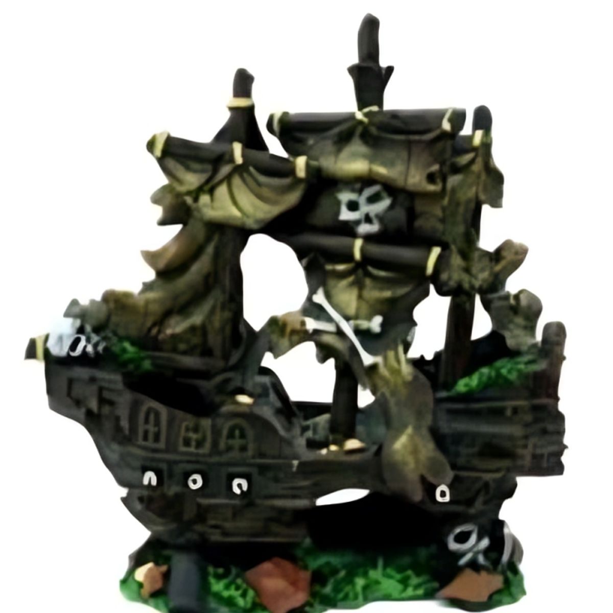 GENERICO - ADORNO PARA ACUARIO - BARCO PIRATA MEDIANO 23 x 8 x 23 cm