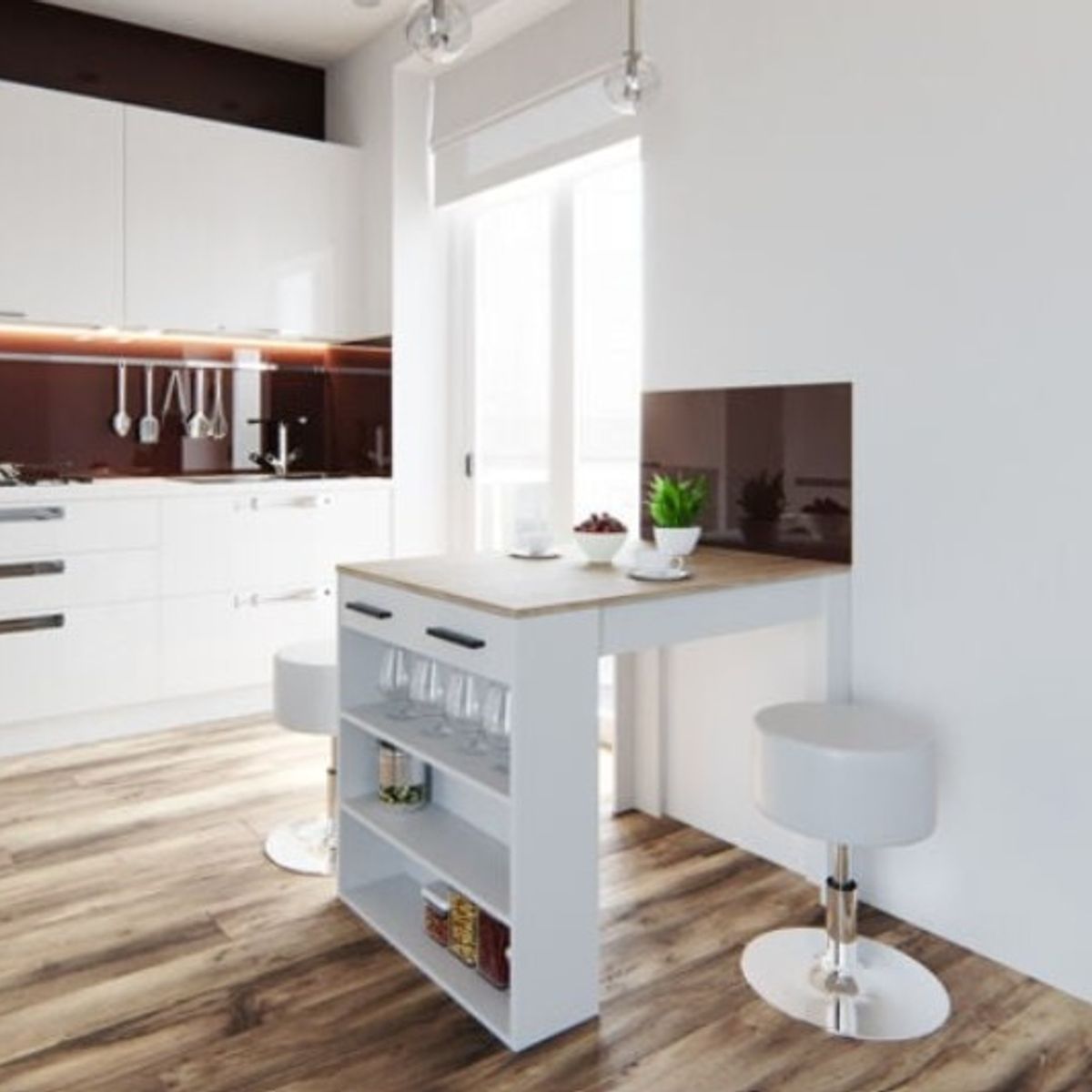 STARHOME - Isla de Cocina Moderna Viena Blanco