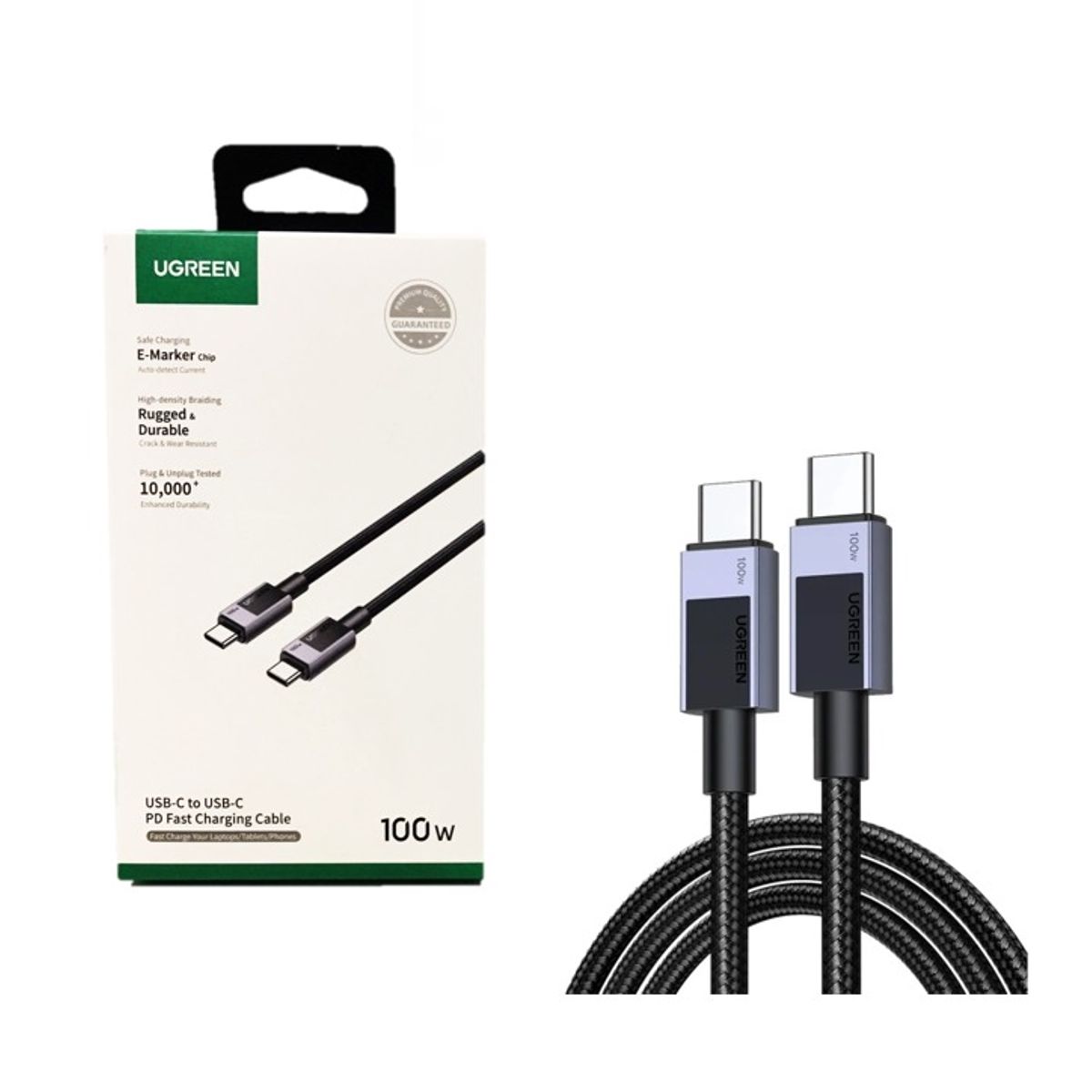 UGREEN - Cable Original Trenzado Ugreen Tipo C 3 Metros