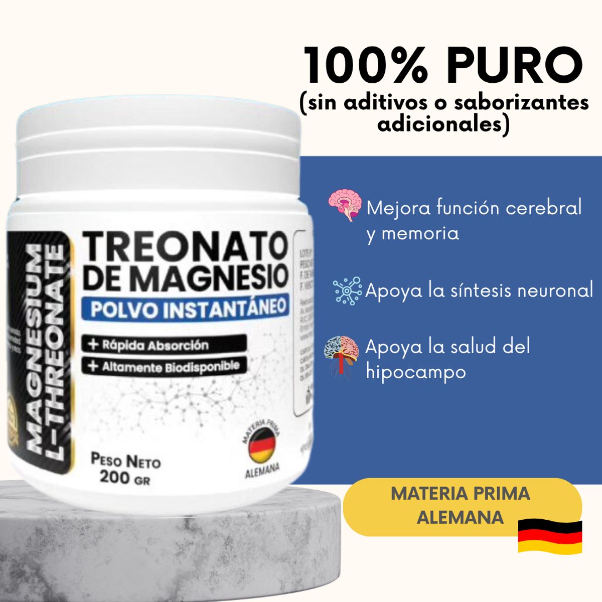 GENERICO - Treonato de Magnesio Alemán