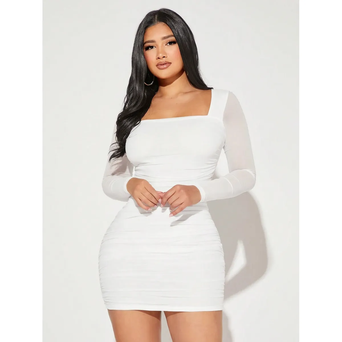 GENERICO - VESTIDO BLANCO CON MANGA LOLITAS ATENEA FIESTA