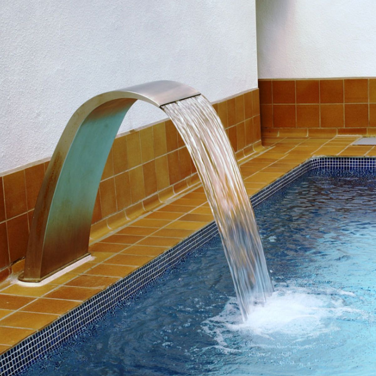 GENERICO - Cascadas para Piscinas de Acero Inoxidable 70x60CM Marca Pool System