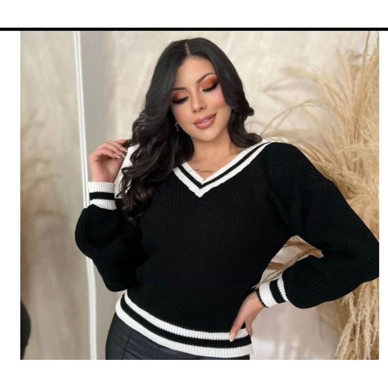 GENERICO - CHOMPA DE DAMA  RAYADO CUELLO V