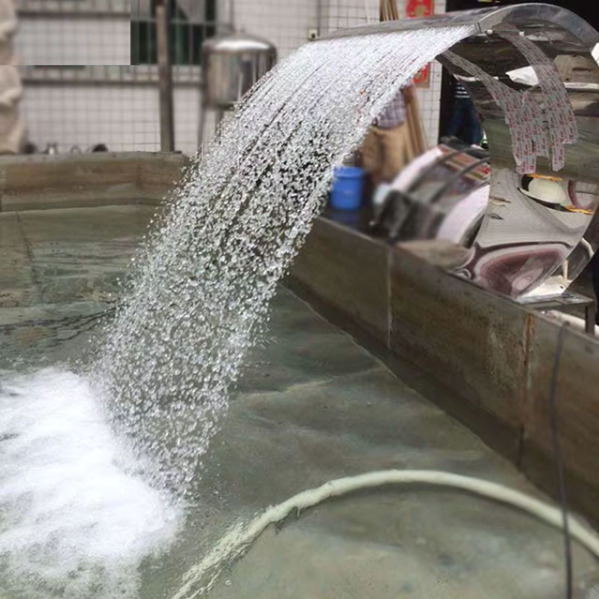 GENERICO - Cascadas para Piscinas de Acero Inoxidable 70x50CM Marca Pool System