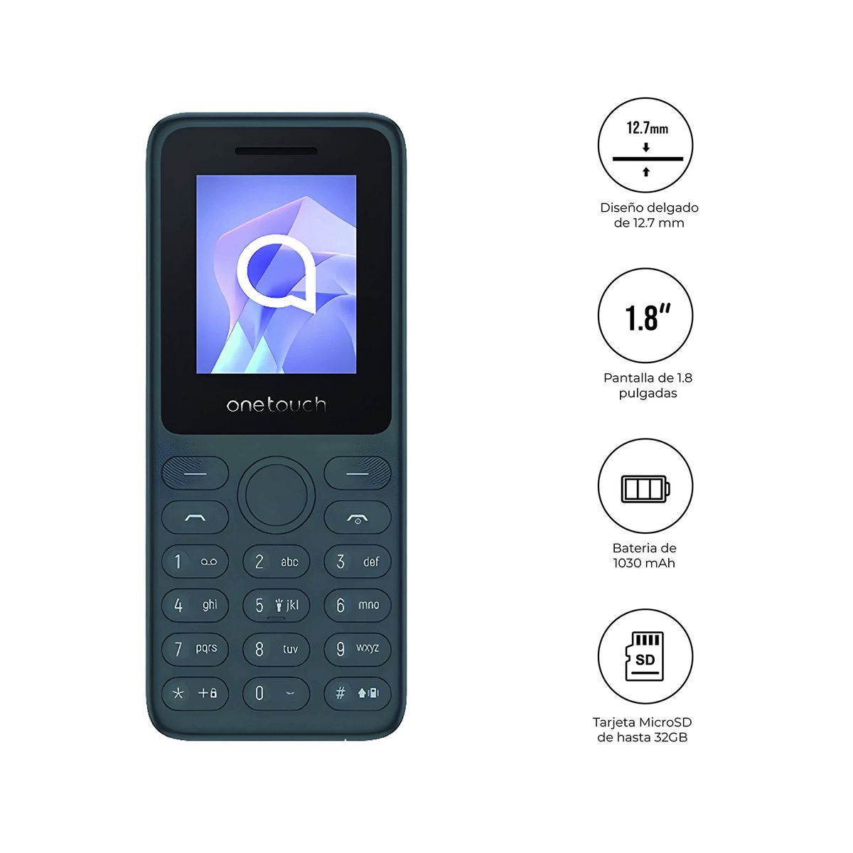 TCL - Celular Tcl One Touch 4021 T301Q Dual Sim 2G Camara BthFm Verde Army