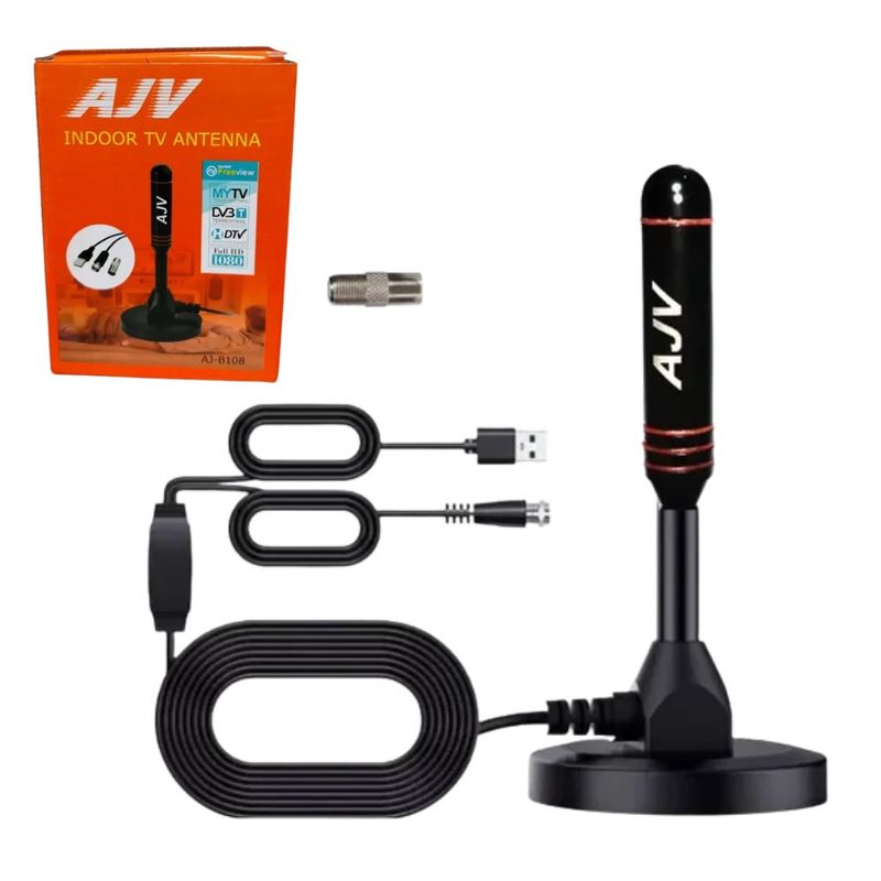 GENERICO - Antena TV Digital AJV Doble Entrada Modelo AJ‑B108