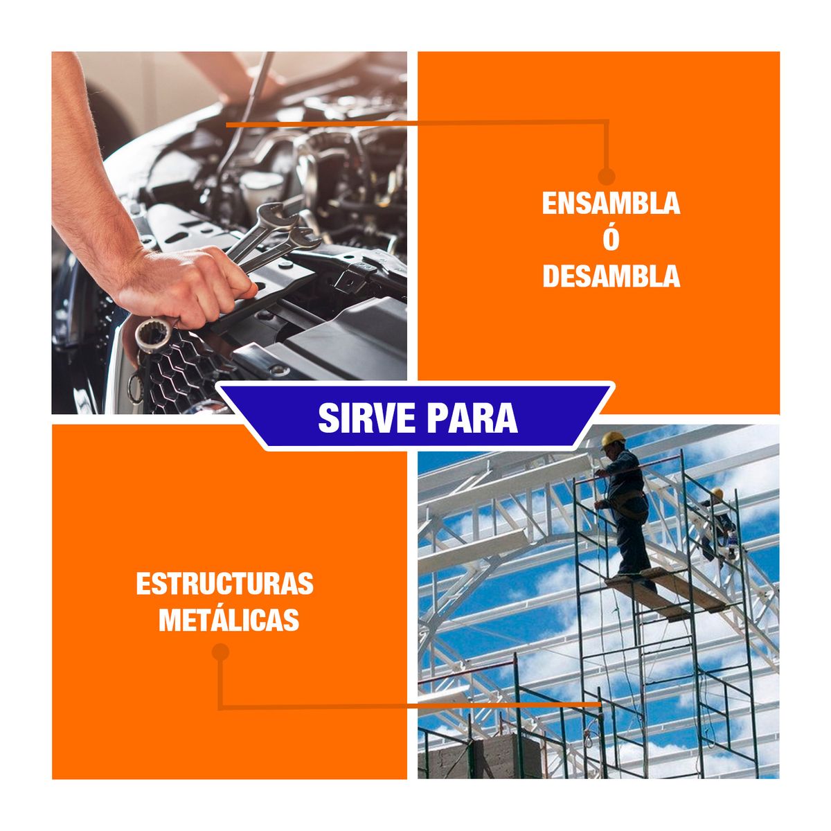 GENERICO - Adaptador De Dados 3 piezas 1/4' 3/8' 1/2' Wadfow - Wsv4k01