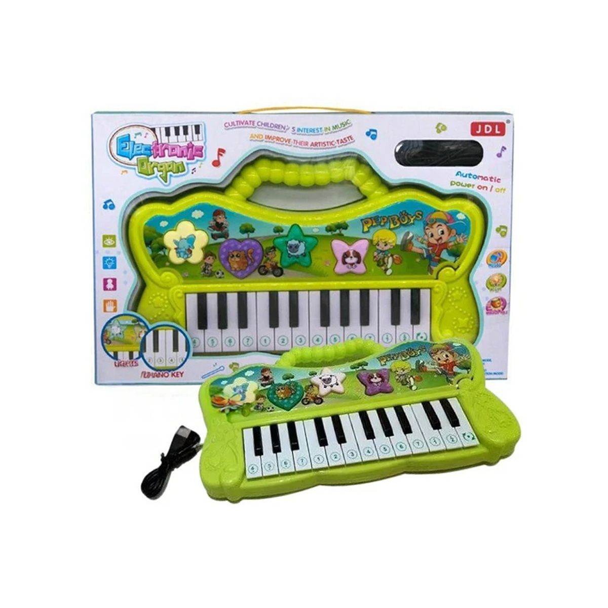 GENERICO - Pack6 Instrumento de Teclas en Verde Y+Banderitas Adhesivas