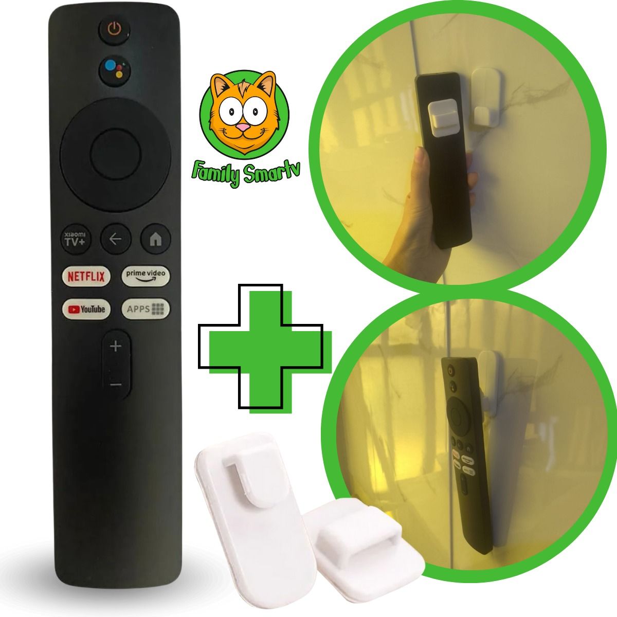 GENERICO - Control Remoto Xiaomi compatible con TV Box S 2ª generación + Soporte